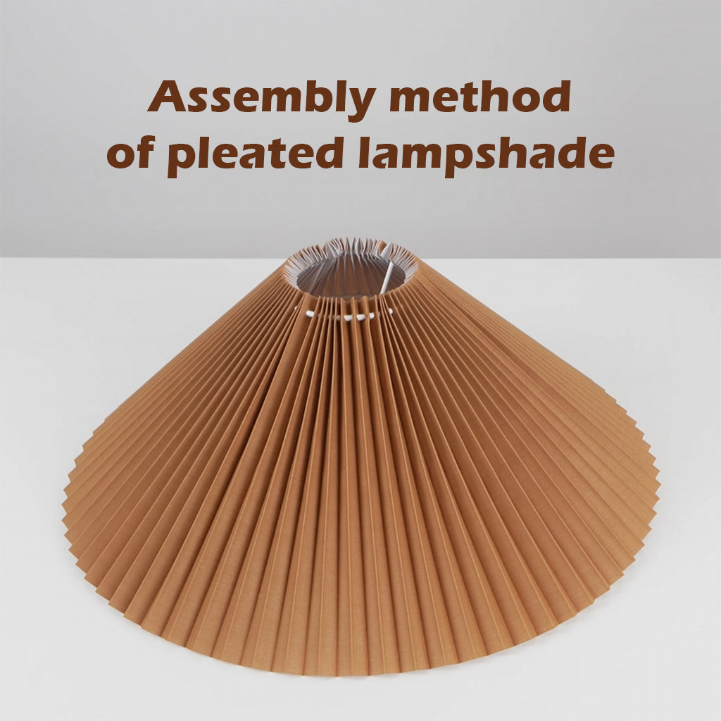 ✨ Lighting Aesthetics DIY The Elegant Transformation of a Screw-Less Pleated Lampshade