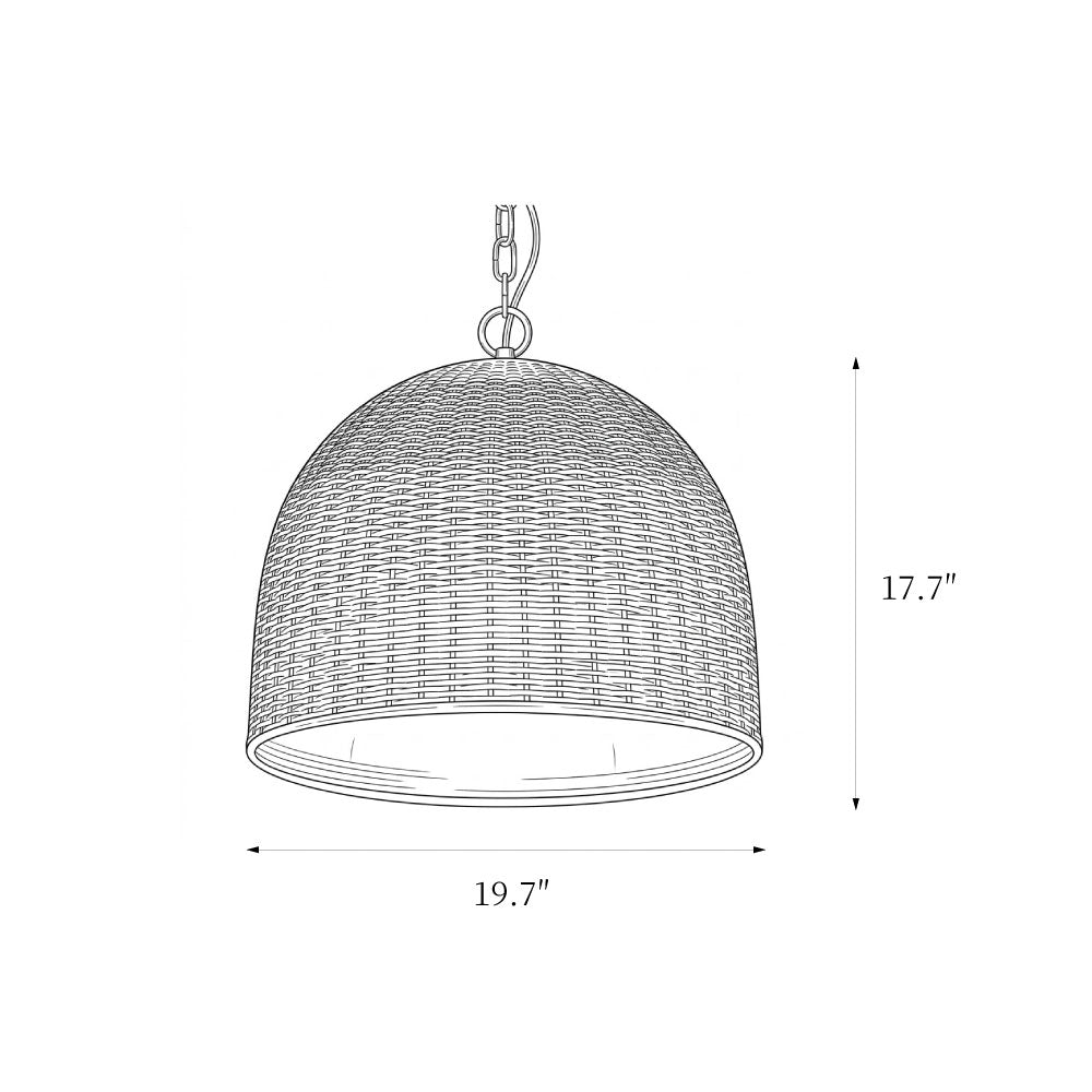 Agatha Rattan Pendant Light – detail 3