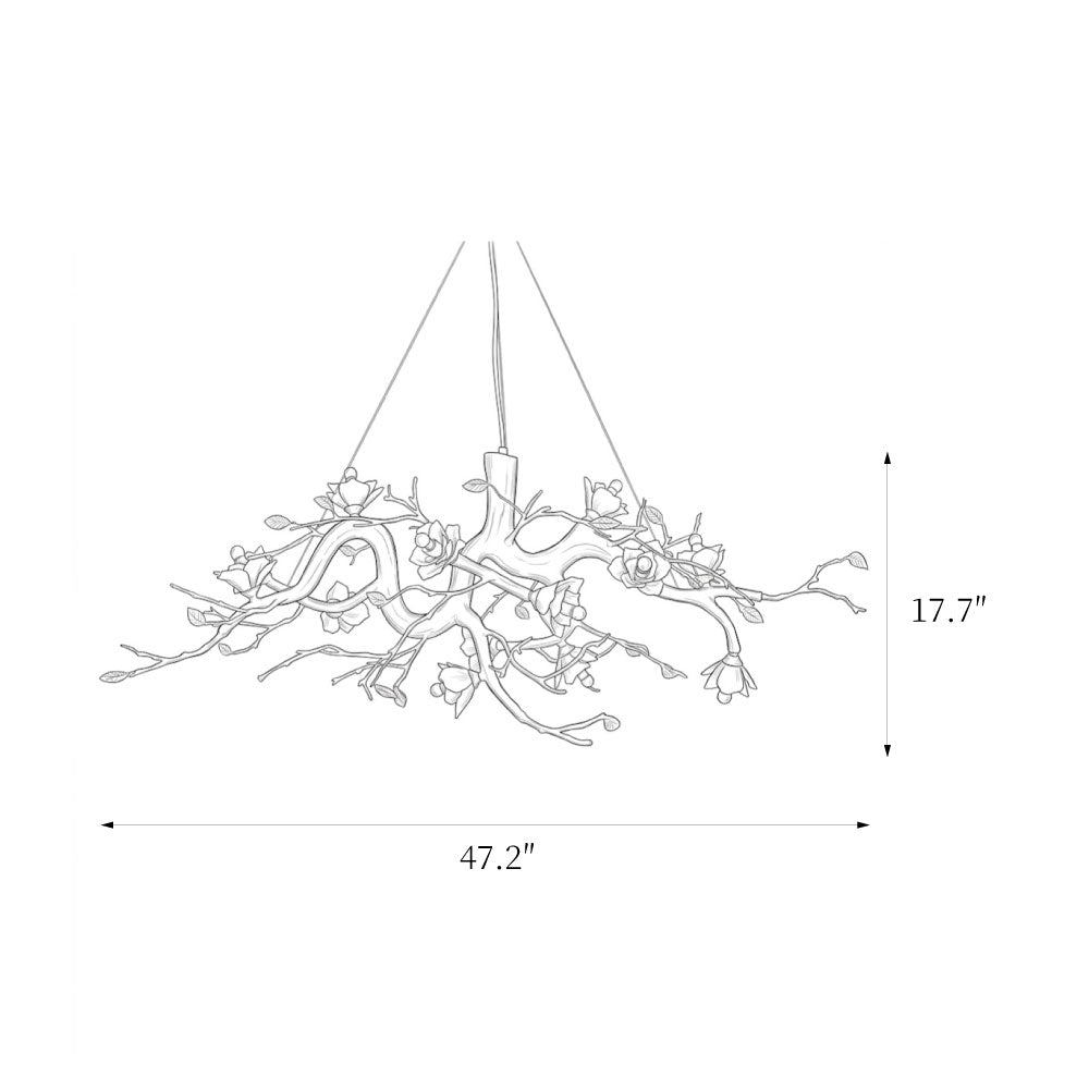 Flower Bloom Branch Chandelier – detail 4