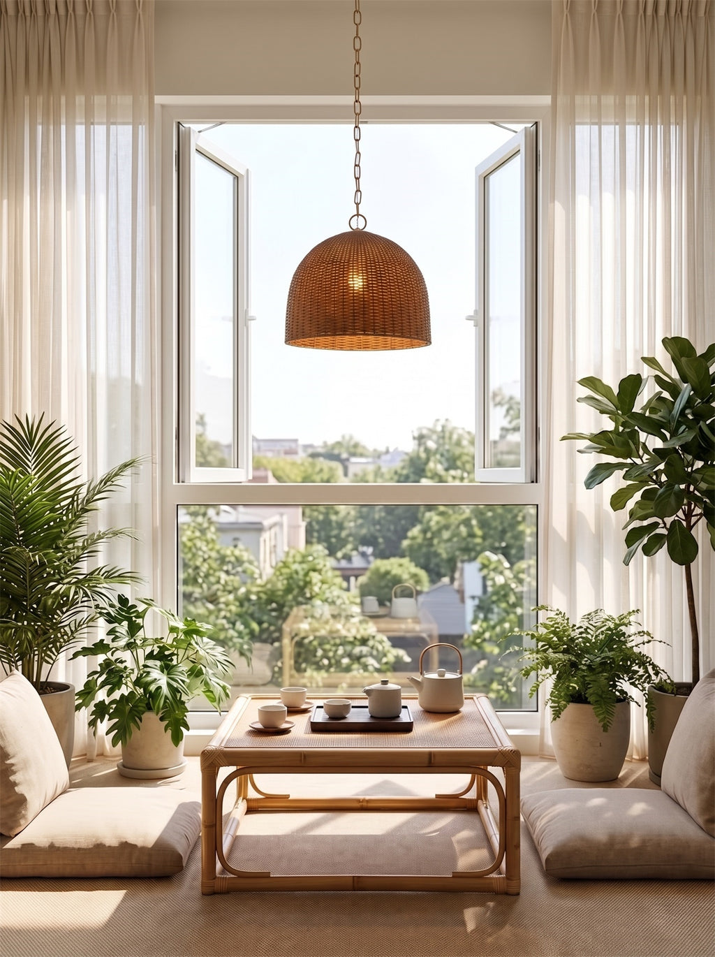 Agatha Rattan Pendant Light – detail 12
