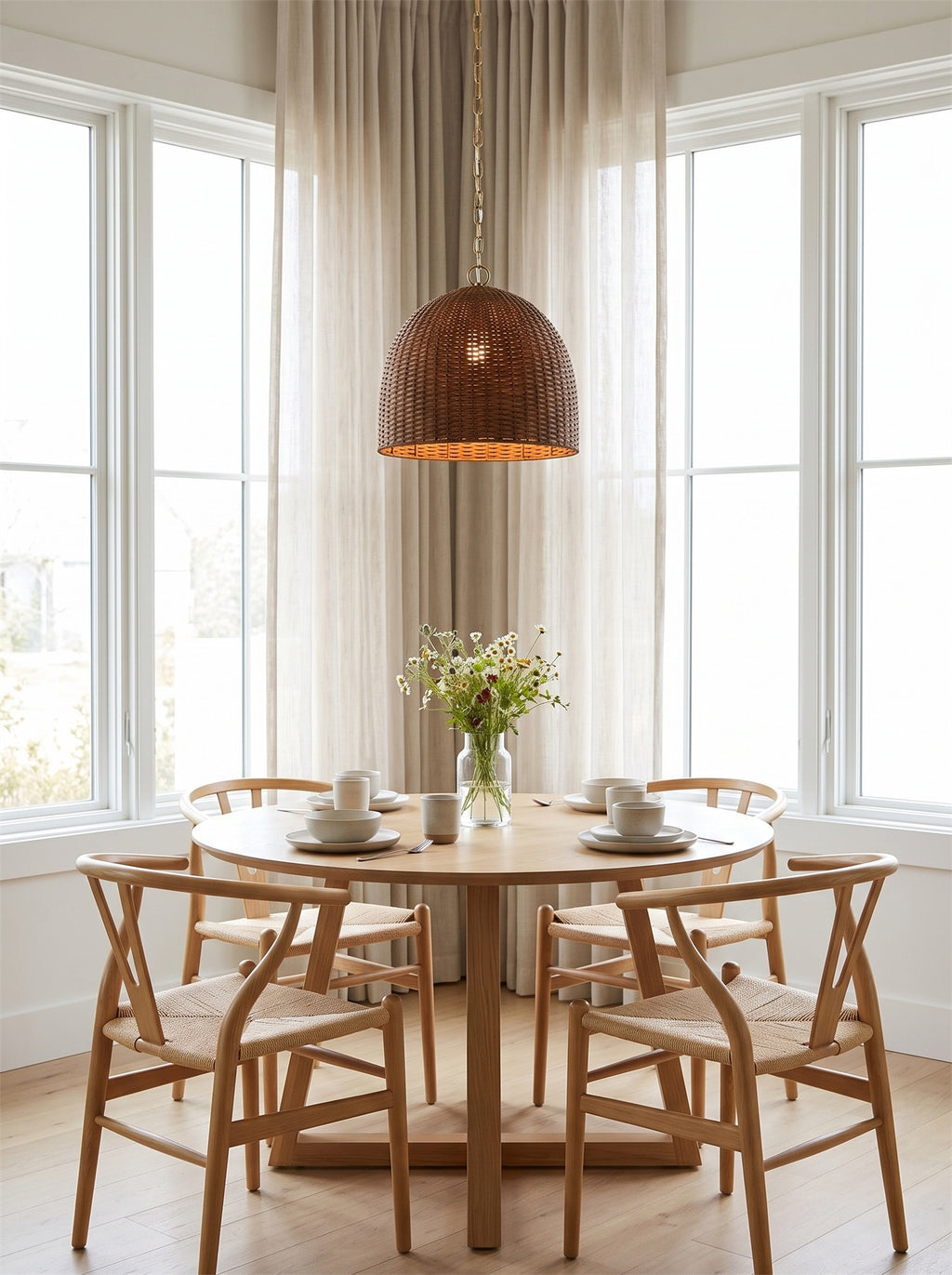 Agatha Rattan Pendant Light – detail 6
