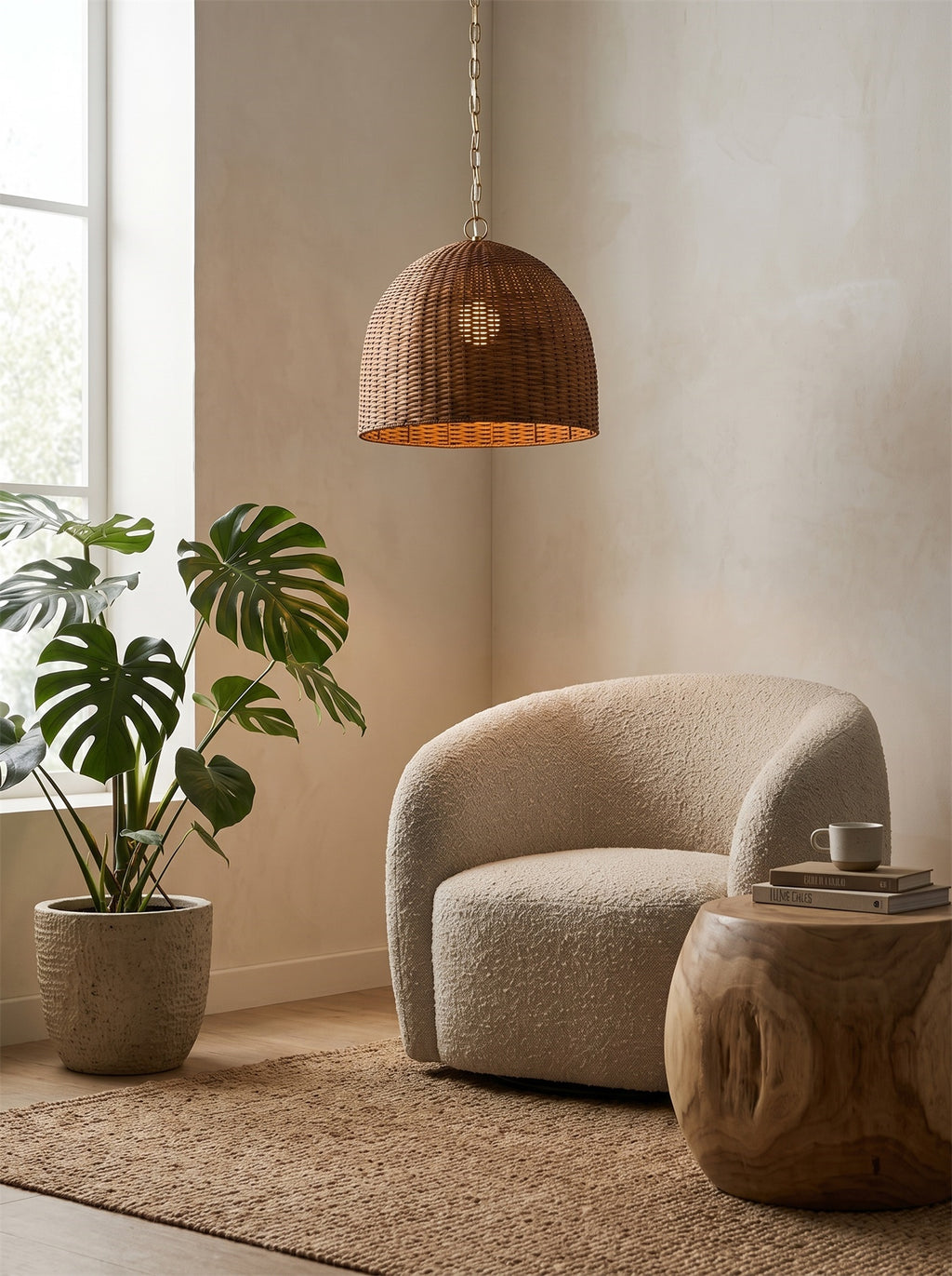 Agatha Rattan Pendant Light – detail 8