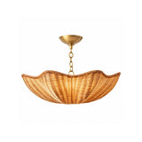 Cynda Rattan Flush Mount Ceiling Light