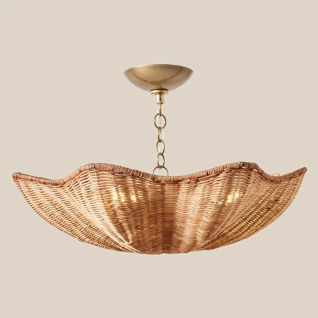 Cynda Rattan Flush Mount Ceiling Light – detail 10