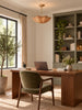 Cynda Rattan Flush Mount Ceiling Light – detail 7