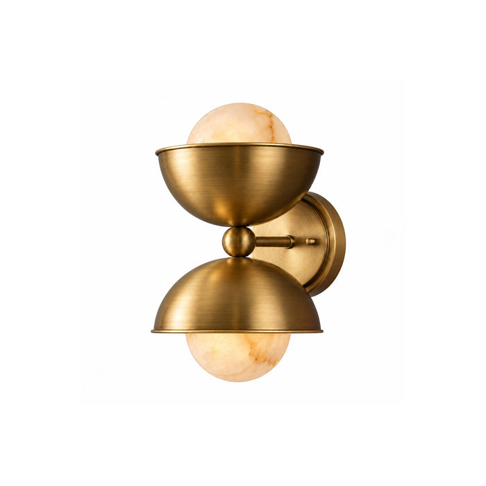 Emile Alabaster Double Wall Sconce