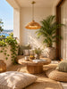Lucinda Rattan Scallop Pendant Light – detail 11