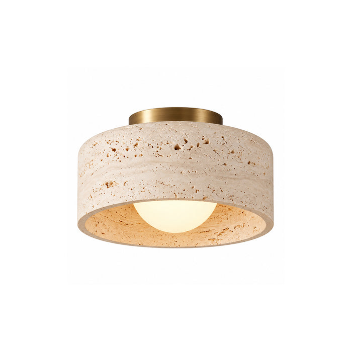 Tane Travertine Flush Mount Ceiling Light